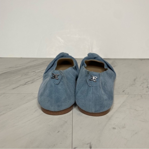 Sam Edelman Wheaton Blue Suede Pointy Toe Flat 7 1/2 M - Picture 3 of 16